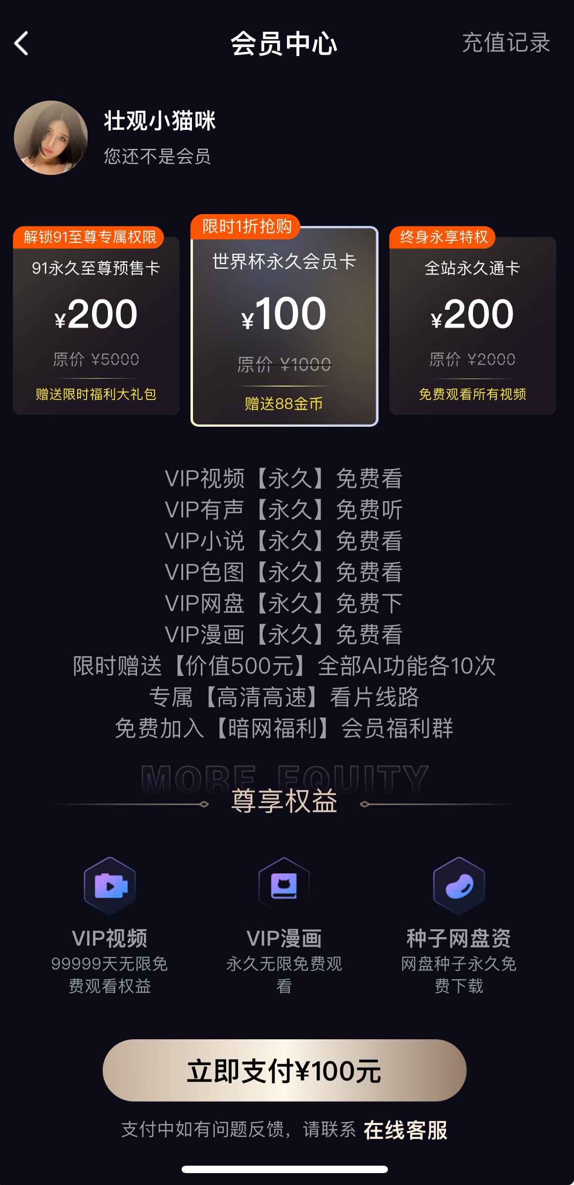 91PORNAPP会员中心界面